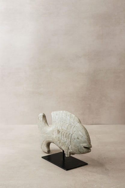 Stone Fish Sculpture - Zimbabwe - 36.2