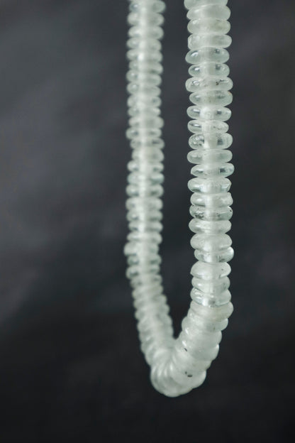 Ghana Glass Beads Necklace, Light blue - 83.5