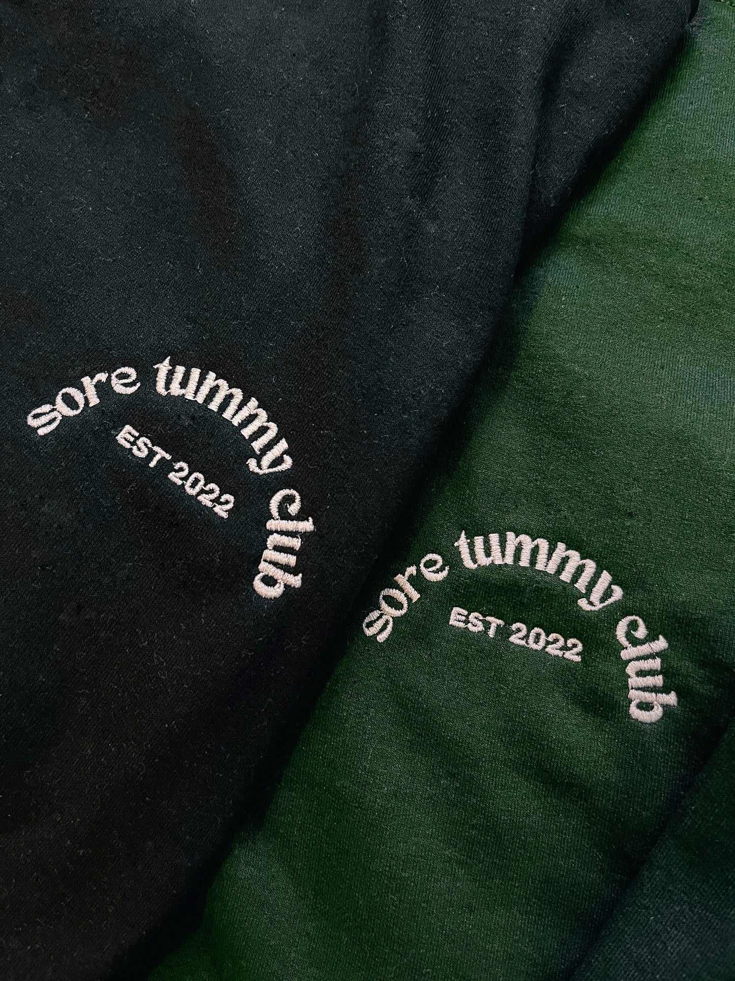 Sore Tummy Club embroidered crewneck sweatshirt