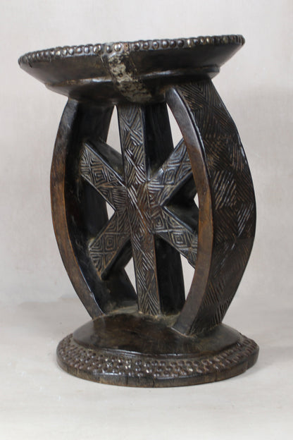 Vintage Rwanda Wood Side Table 2.2