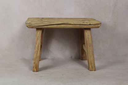 Vintage Rustic Stool Small - Elm wood - 35