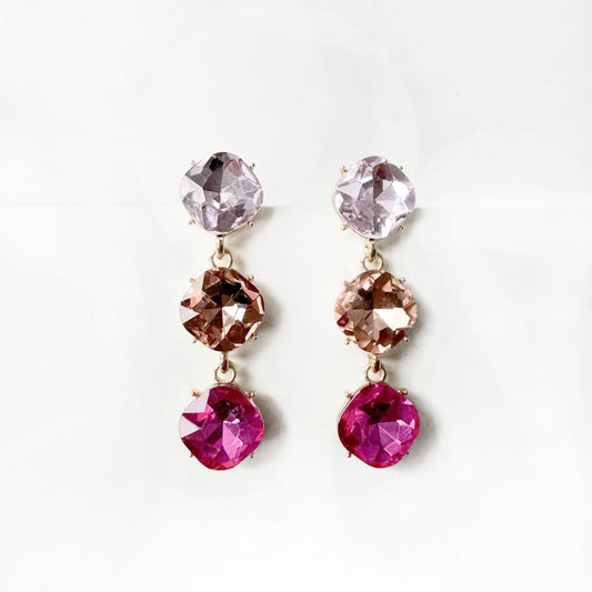 Cassiana Statement Blush Jewel Earrings
