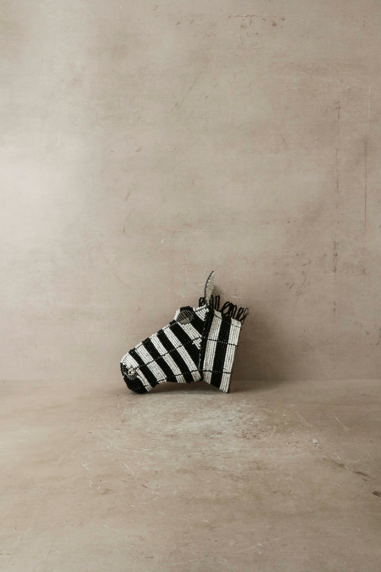 Zebra Beaded wall sculpture - Z1