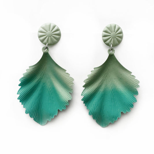 Raya Large Statement Leaf Earrings