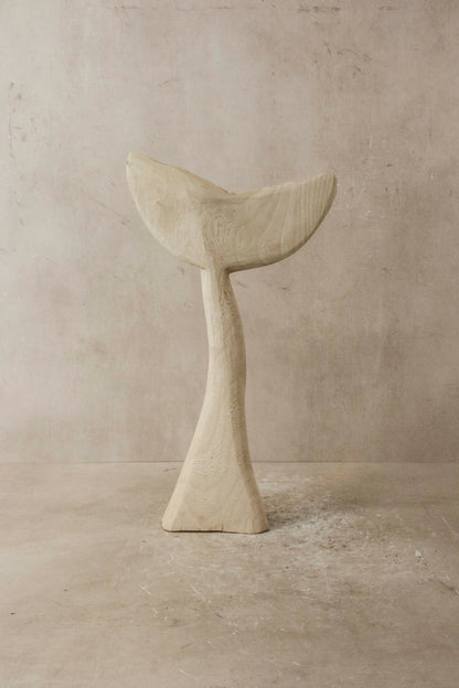 Wooden Hand carved Whale Fin - 39.1