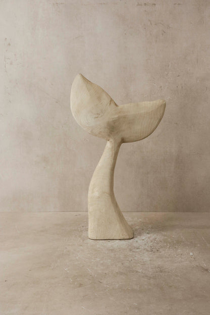 Wooden Hand carved Whale Fin - 39.2