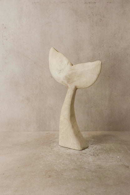 Wooden Hand carved Whale Fin - 39.2