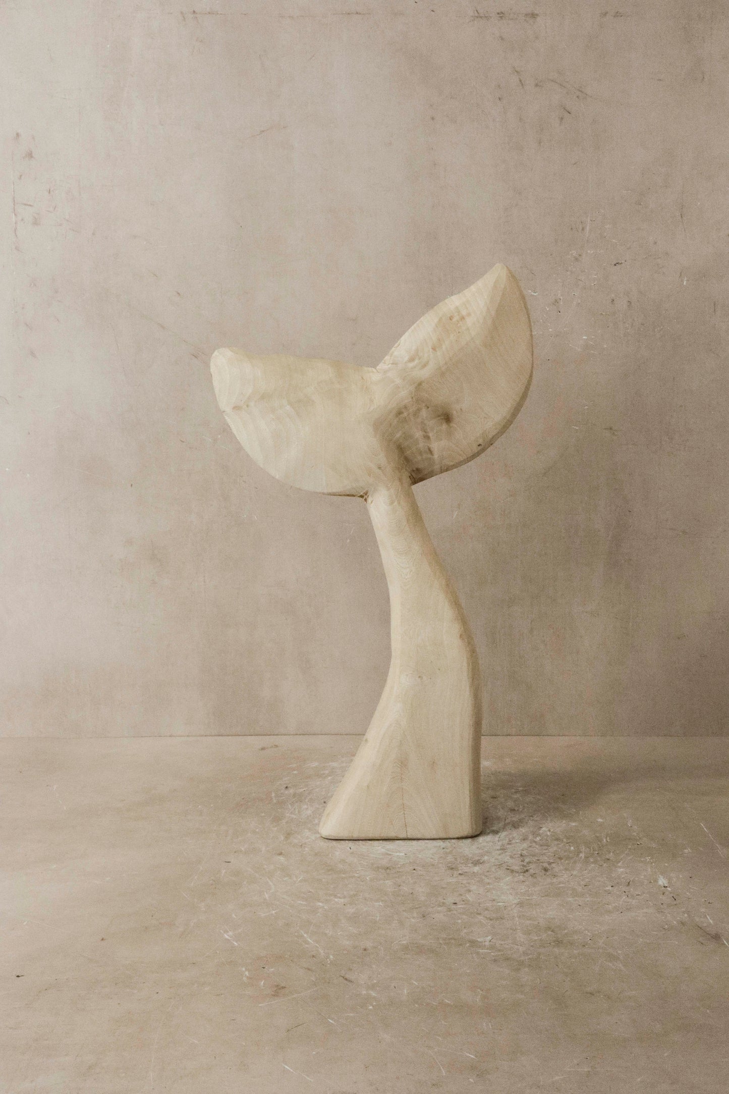 Wooden Hand carved Whale Fin - 39.2