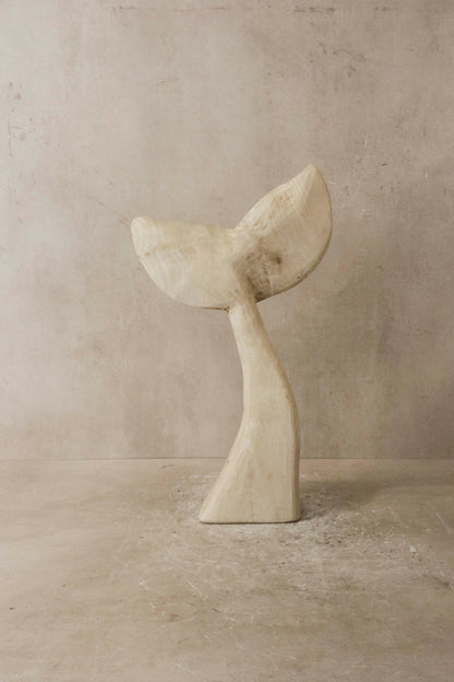 Wooden Hand carved Whale Fin - 39.2
