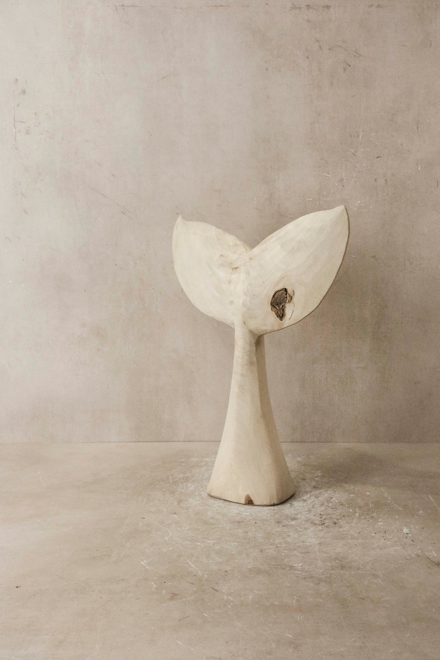 Wooden Hand carved Whale Fin - 38.1