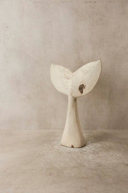 Wooden Hand carved Whale Fin - 38.1