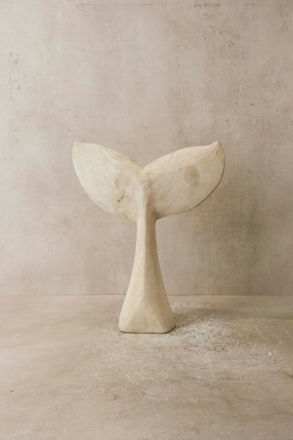 Wooden Hand carved Whale Fin - 38.1