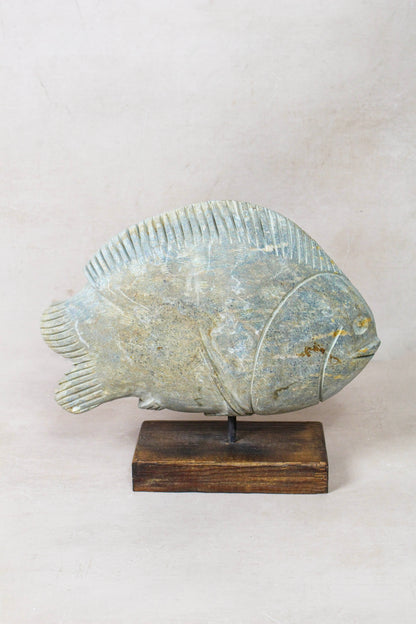 Stone Fish Sculpture - Zimbabwe - 159.10