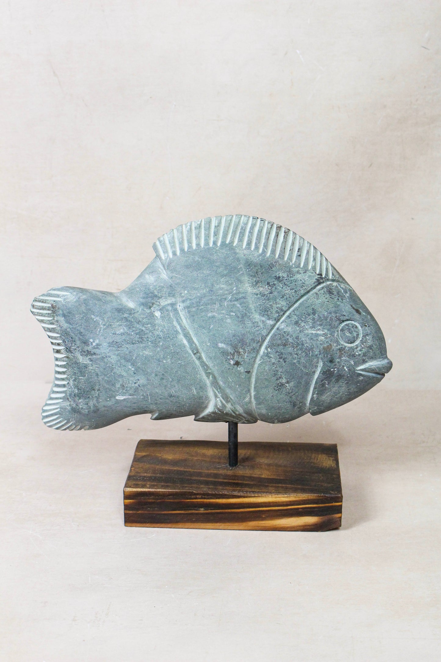 Stone Fish Sculpture - Zimbabwe - 159.11