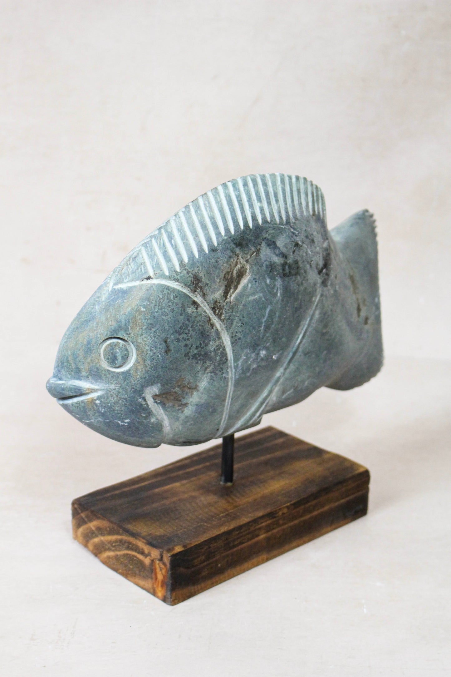 Stone Fish Sculpture - Zimbabwe - 159.11