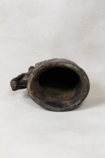 Makonde Mangbetu Elephant Head Sculpture - 234.1