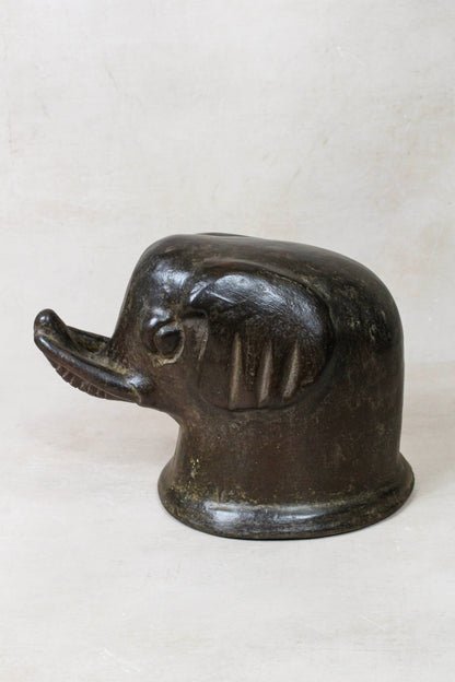 Makonde Mangbetu Elephant Head Sculpture - 234.2