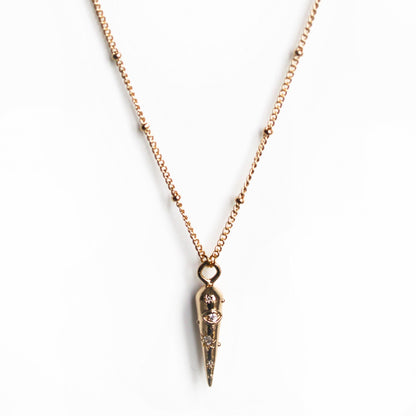 Samira 18k Gold Plated Jewelled Pendant Necklace