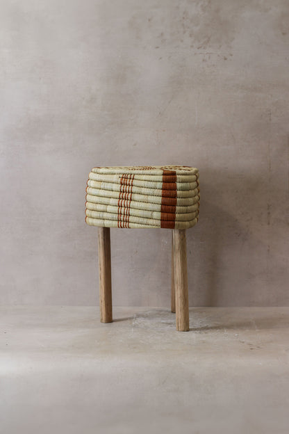 Woven Stool Orange (73A)