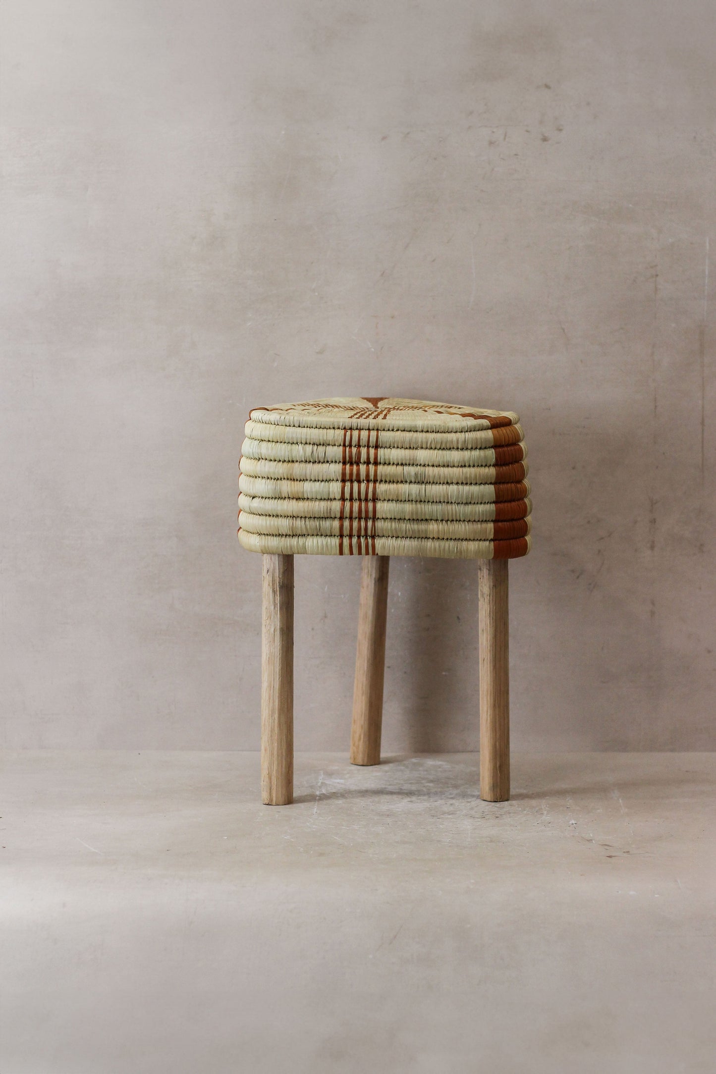 Woven Stool Orange (73A)