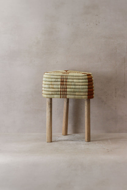 Woven Stool Orange (73A)