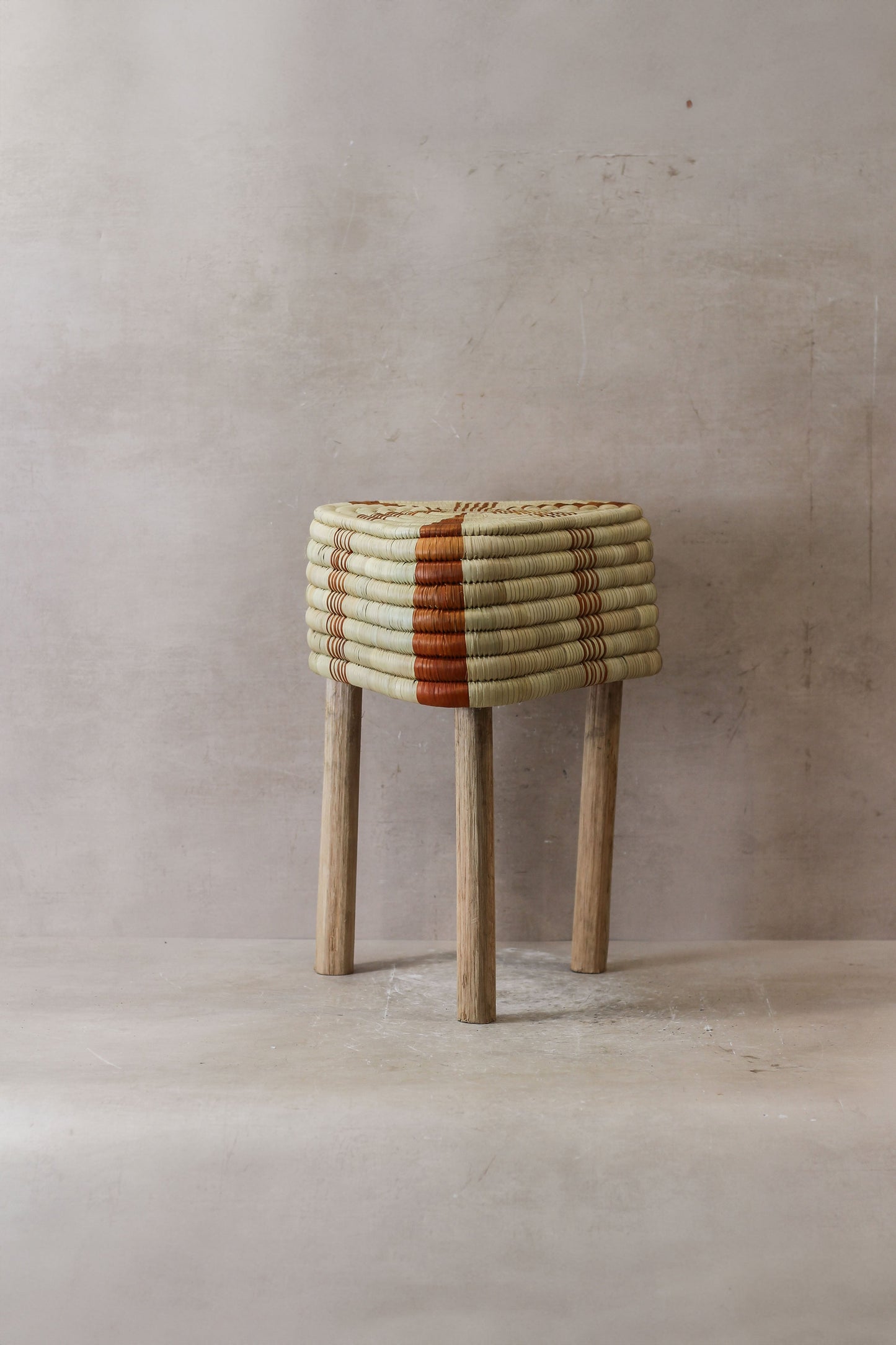 Woven Stool Orange (73A)
