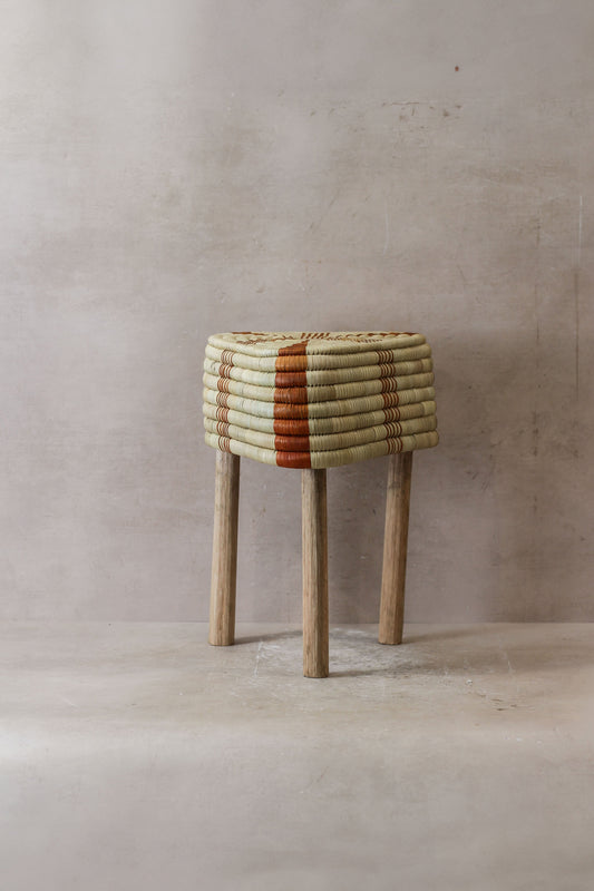 Woven Stool Orange (73A)