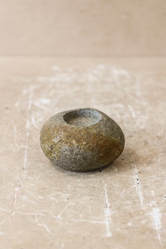 River Stone Candle Holder - 62B.5