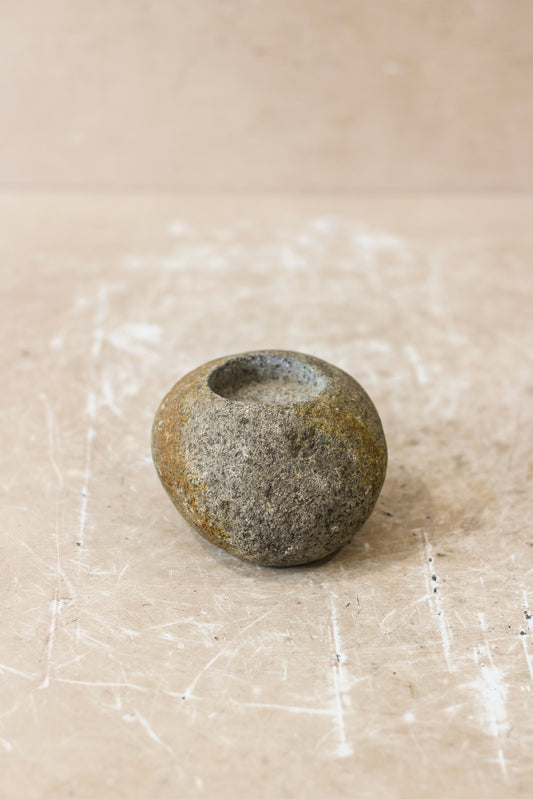River Stone Candle Holder - 62B.5