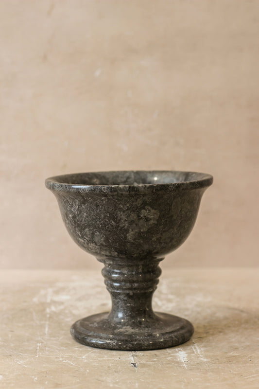 Black Marble Chalice Bowl