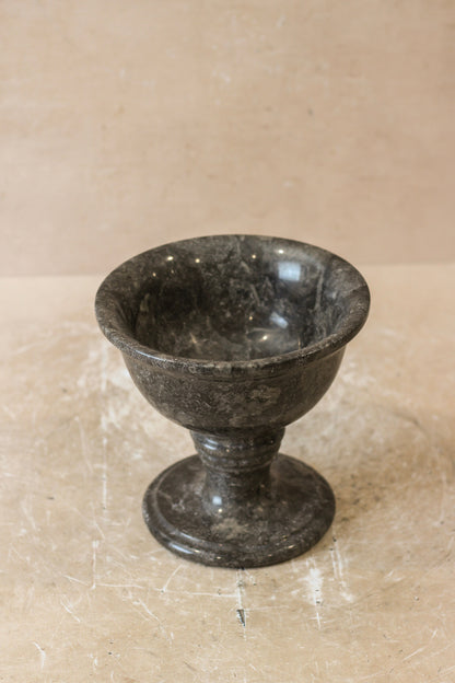 Black Marble Chalice Bowl