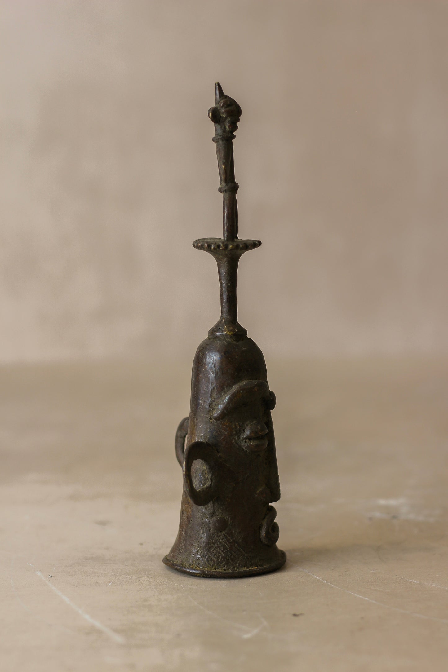 Benin Bronze Bell - 76.3