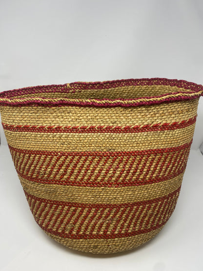 Iringa Basket - Russet Red Pattern - L