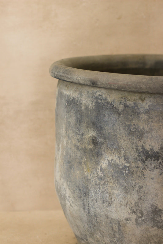 Big Old Grey Asian Pots - L005