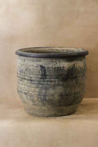 Big Old Grey Asian Pots - L006