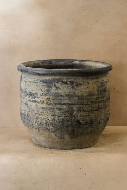 Big Old Grey Asian Pots - L006