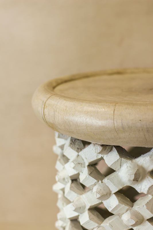 Bamileke Table - Natural/White - 123.1