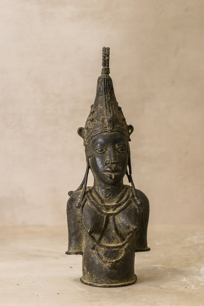 Vintage Benin Bronze Bust