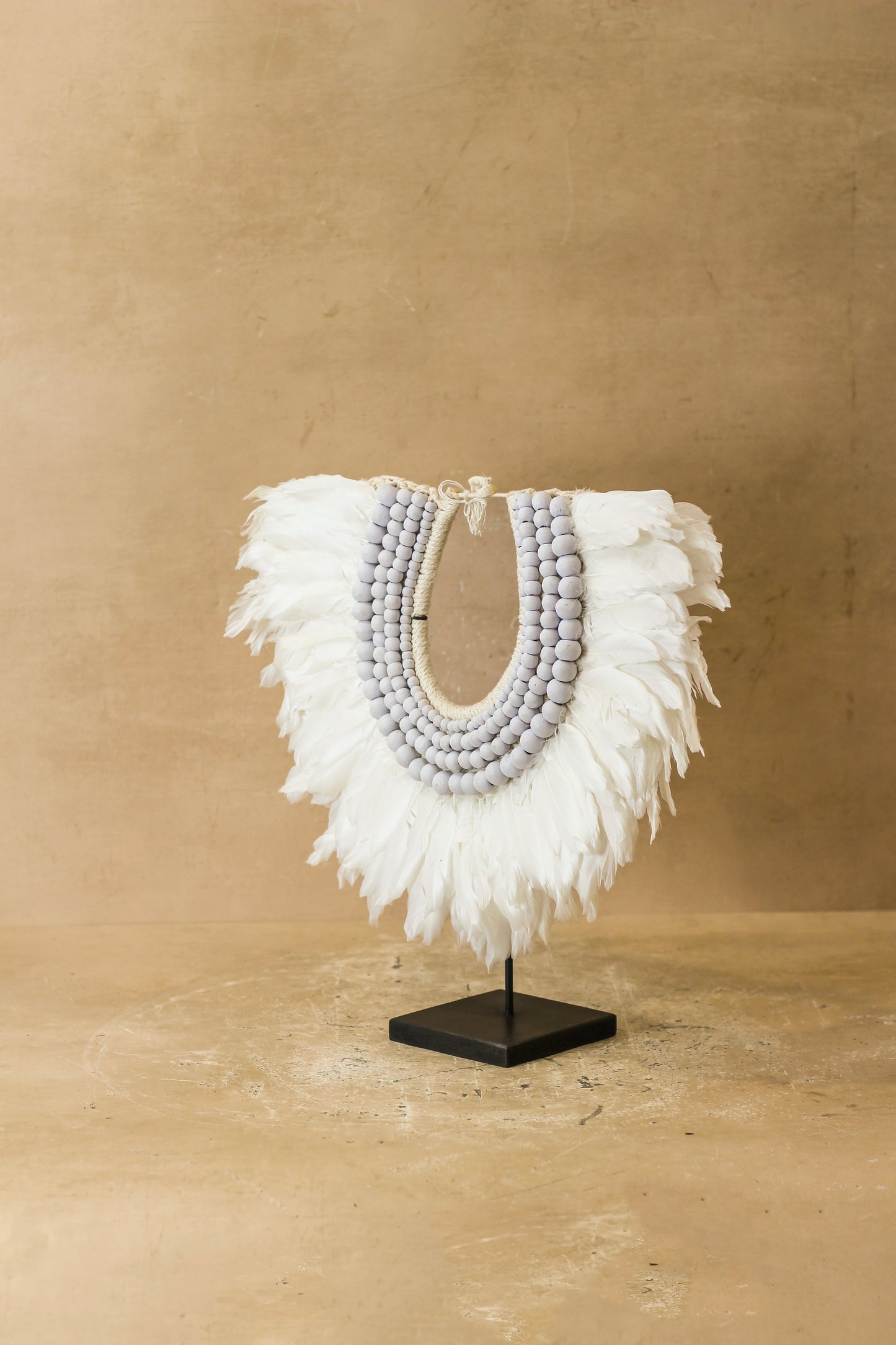 Handmade Feathers and Beads Necklace - 22.6