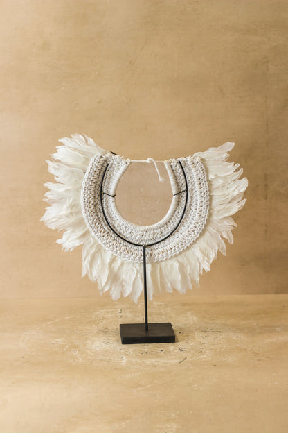 Handmade Feathers and Shell Necklace - 22.7