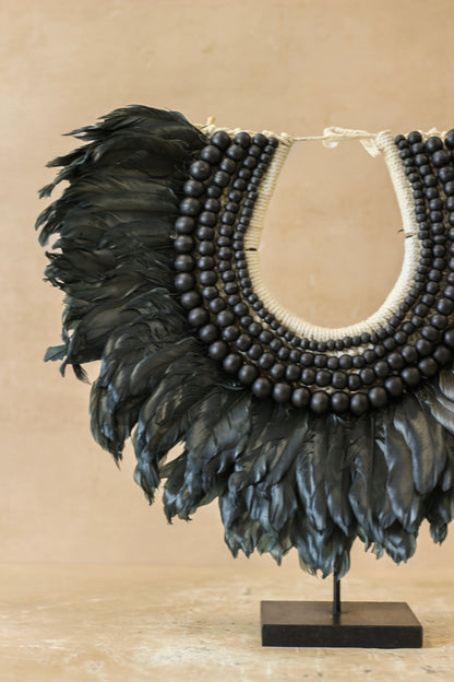 Handmade Feathers and Shell Necklace - 22.8