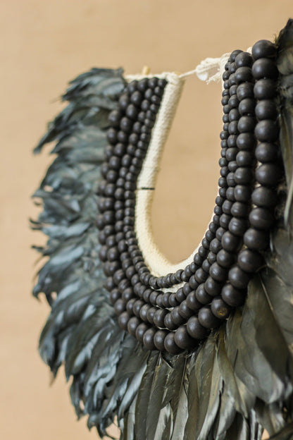 Handmade Feathers and Shell Necklace - 22.8