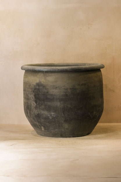 Big Old Grey Asian Pots - L010