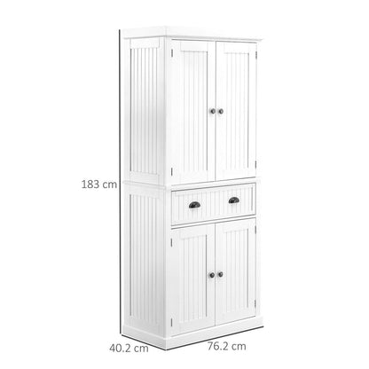 Traditional Kitchen Cupboard Freestanding Storage Cabinet with Drawer