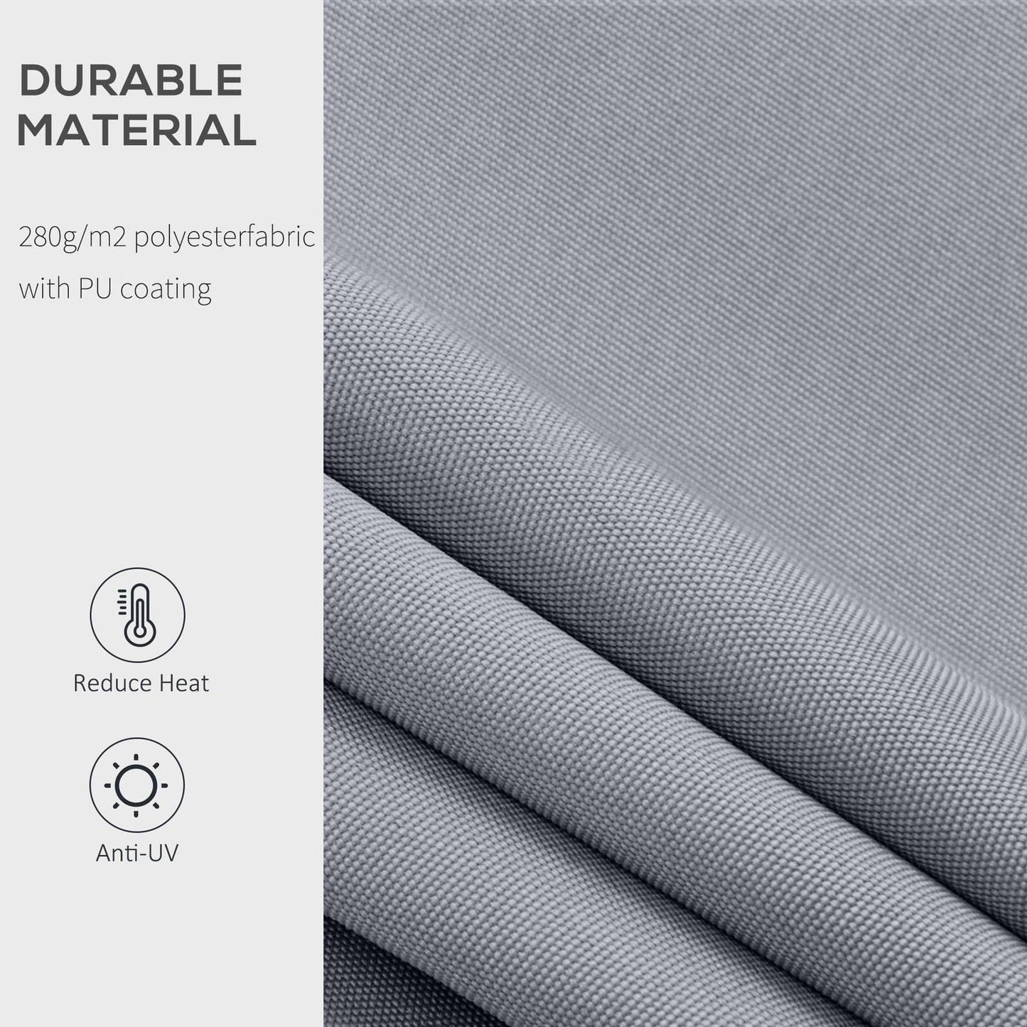 Manual Retractable Patio Awning Shelter UV Protection