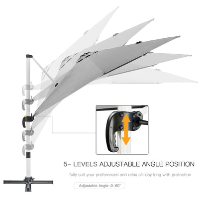3m Square Cantilever Roma Parasol