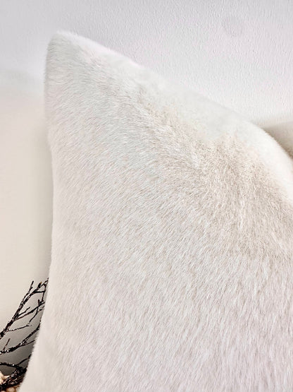 The Couture Cushion - The Luxury Ivory Faux Fur - Style No 117