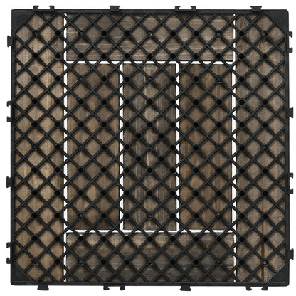 27-Piece Wooden Interlocking Decking Tiles