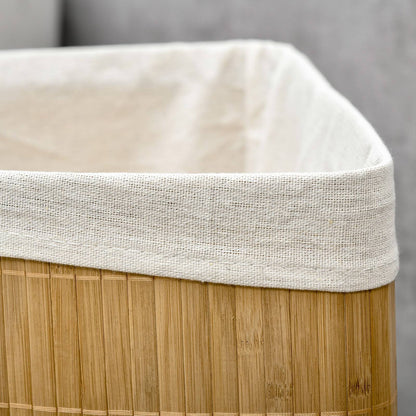 Bamboo Laundry Basket With Lid
