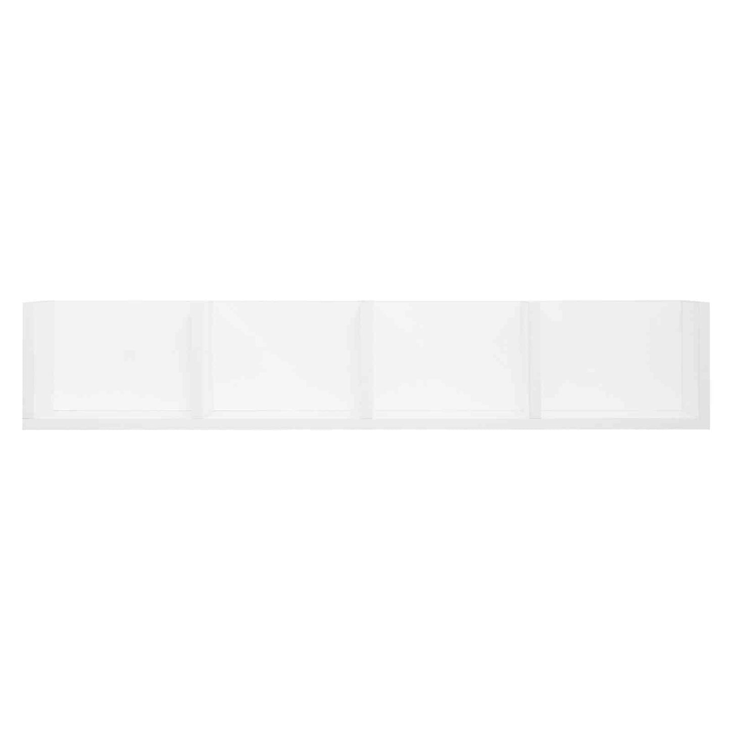 Homcom 95cm Four-Compartment Wall Shelf - White